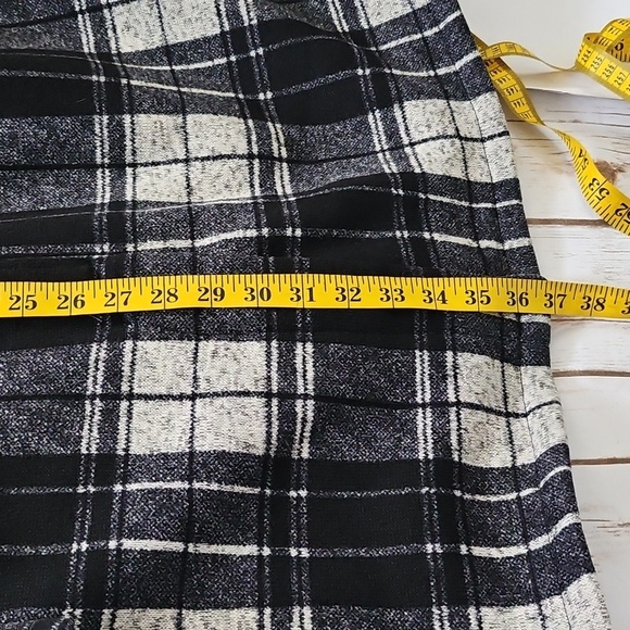 Steve Madden Black and Cream Plaid Women's Coat with Cream Faux Fur Collar NWOT - Picture 14 of 14